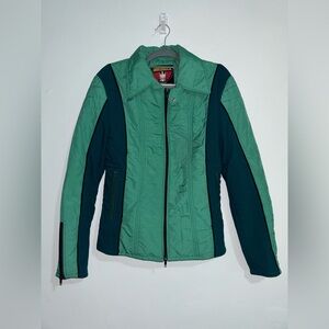 Vintage Innsbruck Two-Tone Green Ski Jacket Men’s 42 Large Retro Winter Coat